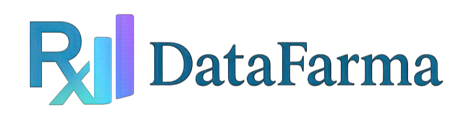 Logo de Rx DataFarma, plataforma de inteligencia farmacéutica.